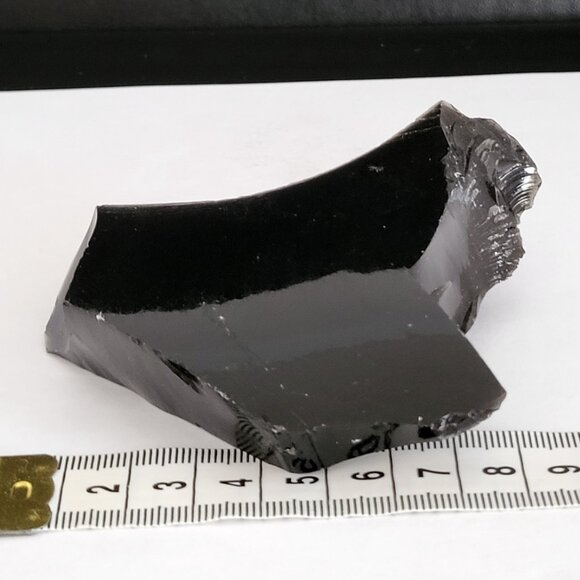 Black Obsidian Volcanic Glass Raw - Picture 8 of 8